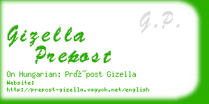 gizella prepost business card